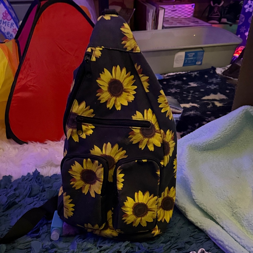 Sunflower Print Women's Backpack